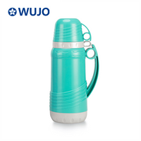 1L 1.8L Fábrica al por mayor TERMOS STANLEY Plastic Vacuum Tea Thermos con dos tazas para el viaje