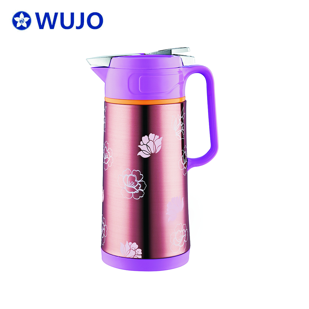 Pote de café con aislamiento de acero inoxidable con aislamiento de vidrio de Wujo