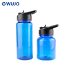 Botella de agua plástica de deportes portátiles de logo de Wujo